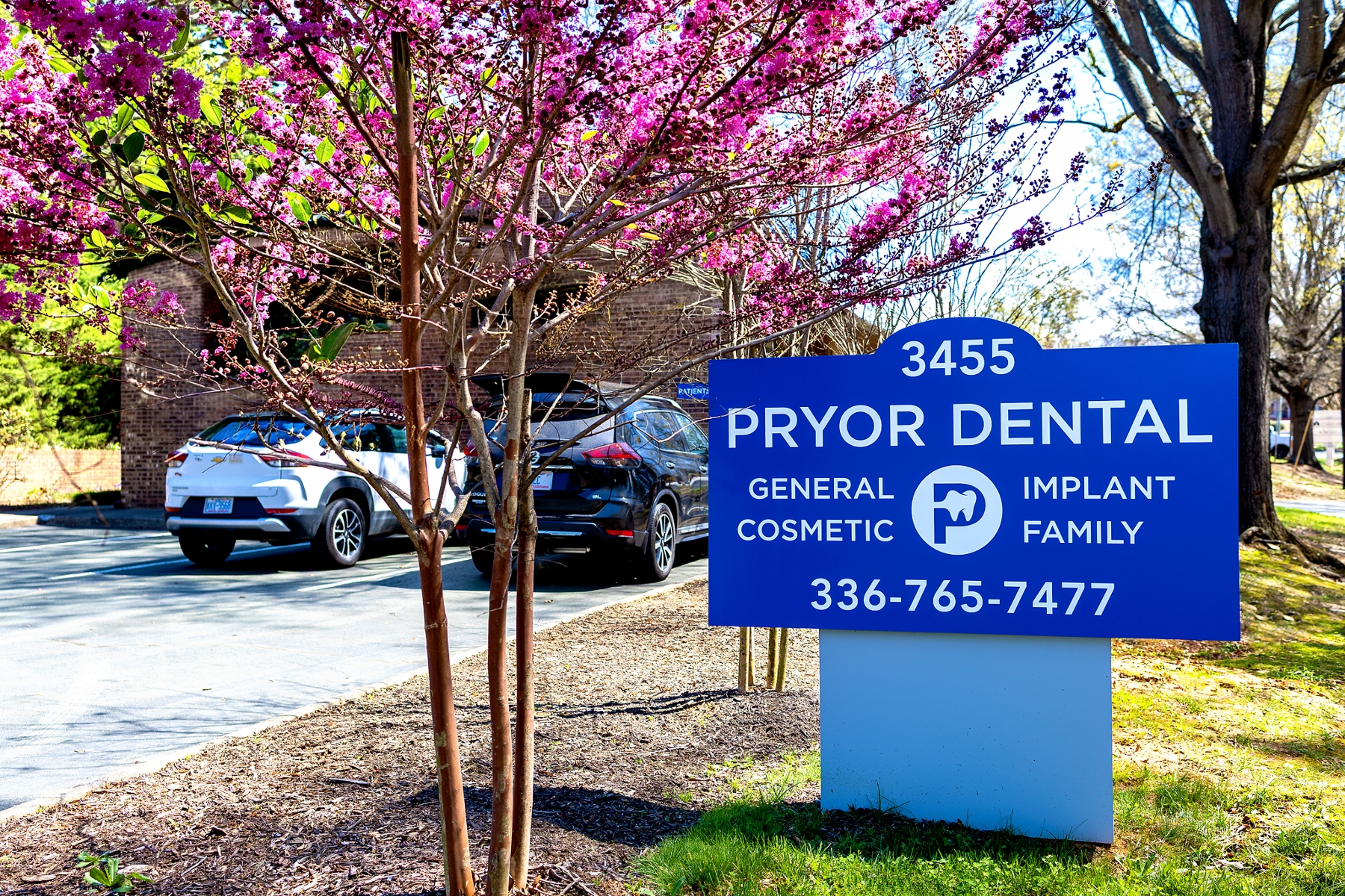 Pryor Dental sign in Winston-Salem, NC