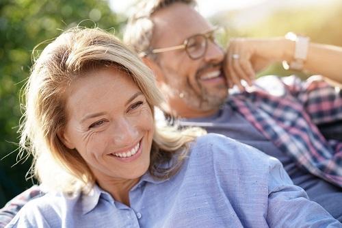 couple smiling