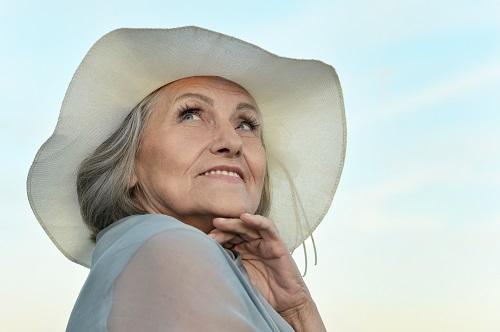 older woman smiling