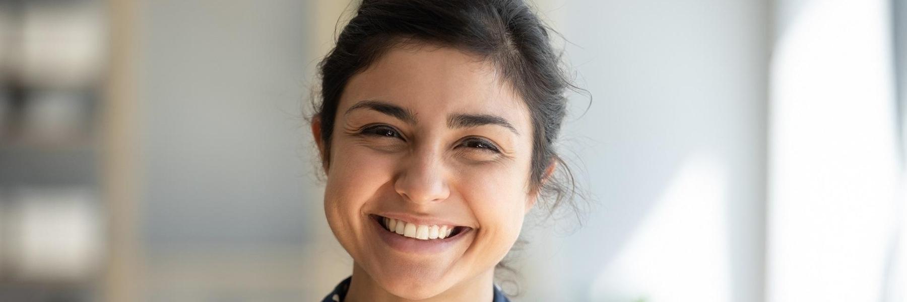 woman smiling