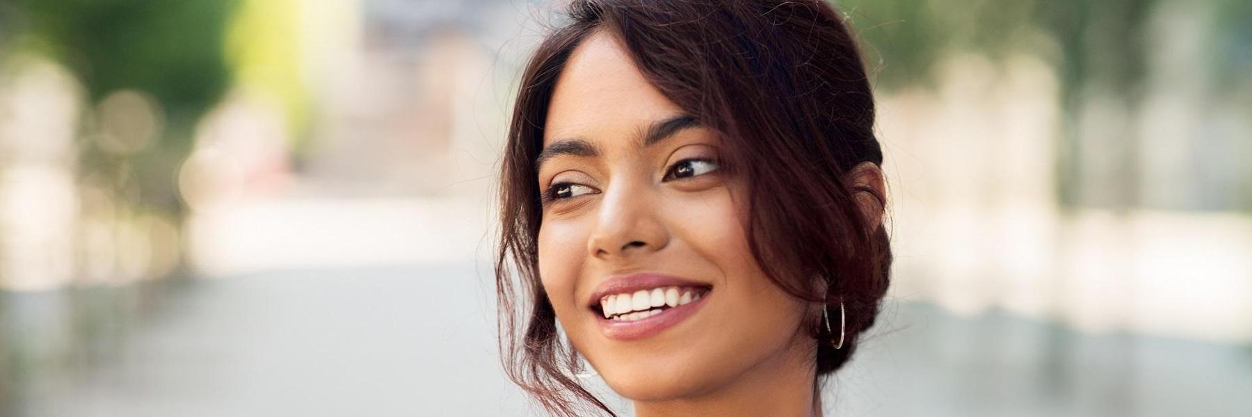 woman smiling
