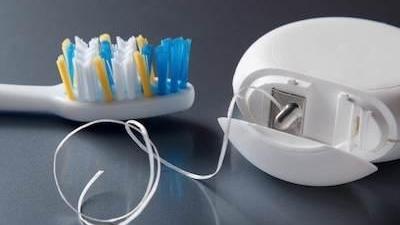 toothbrush and floss