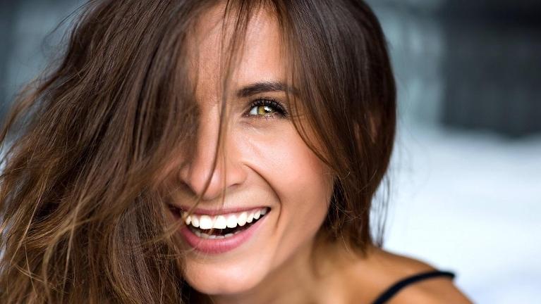 woman with white teeth smiling
