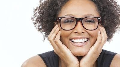 woman smiling with white teeth