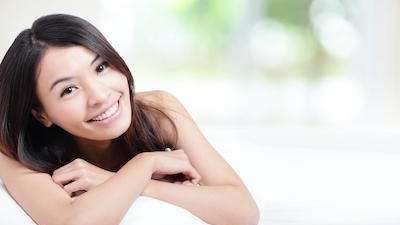 woman smiling