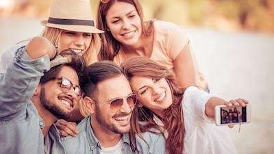 group photo with friends